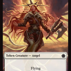 Angel (0001) // Angel (0002) Double-Sided Token [Foundations Commander Tokens]