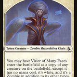 Vizier of Many Faces // Zombie Double-Sided Token [Amonkhet Tokens]