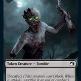 Zombie // Zombie Double-Sided Token (005 MIC/005 MID) [Innistrad: Midnight Hunt Commander Tokens]