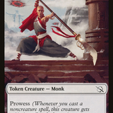 Monk // Spirit (14) Double-Sided Token [March of the Machine Tokens]