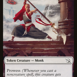 Monk // Spirit (14) Double-Sided Token [March of the Machine Tokens]