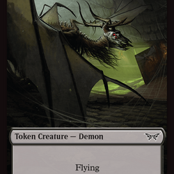 Demon // Manifest Double-Sided Token [Duskmourn: House of Horror Tokens]