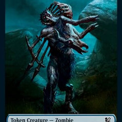 Zombie (005) // Zombie (004) Double-Sided Token [Innistrad: Midnight Hunt Commander Tokens]