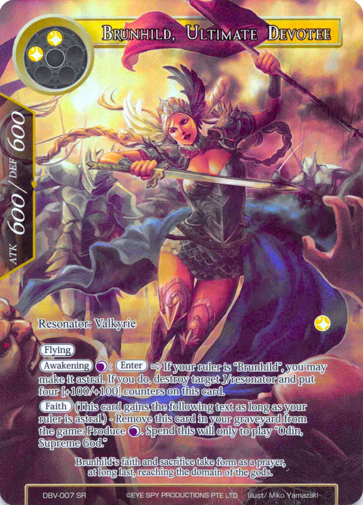 Brunhild, Ultimate Devotee (Full Art) (DBV-007) [The Decisive Battle of Valhalla]