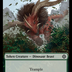 Dinosaur Beast // Dinosaur Double-Sided Token [The Lost Caverns of Ixalan Commander Tokens]