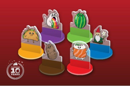 EXPLODING KITTENS THE BOARD GAME  ACRYLIC MEEPLES