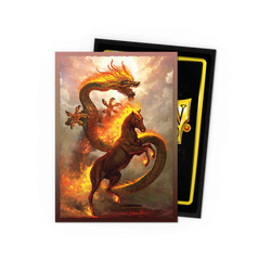 DRAGON SHIELD SLEEVES DUAL MATTE FIRE HORSE 100CT