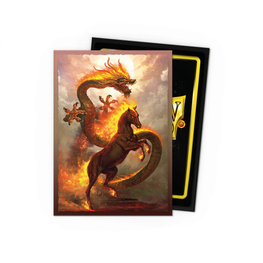 DRAGON SHIELD SLEEVES DUAL MATTE FIRE HORSE 100CT