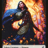 Treasure // Human Double-Sided Token [Commander 2019 Tokens]
