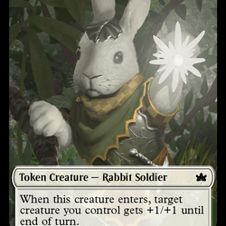 Wall // Intrepid Rabbit Double-Sided Token [Bloomburrow Tokens]