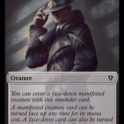 Saproling // Manifest Double-Sided Token [Murders at Karlov Manor Commander Tokens]