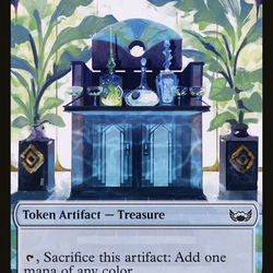 Boar // Treasure Double-Sided Token [Outlaws of Thunder Junction Commander Tokens]