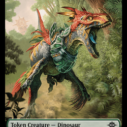 Gnome // Dinosaur (0010) Double-Sided Token [The Lost Caverns of Ixalan Tokens]