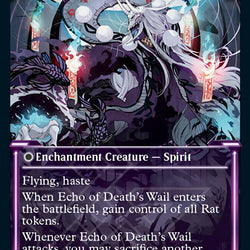Tribute to Horobi // Echo of Death's Wail (Showcase Soft Glow) [Kamigawa: Neon Dynasty]