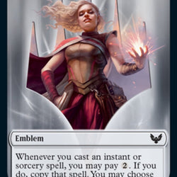 Fractal // Rowan, Scholar of Sparks Emblem Double-Sided Token [Strixhaven: School of Mages Tokens]