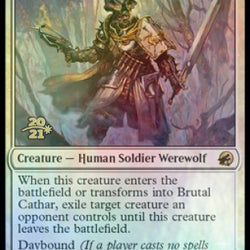 Brutal Cathar // Moonrage Brute [Innistrad: Midnight Hunt Prerelease Promos]
