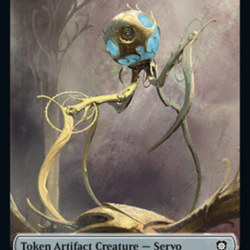 Servo // Phyrexian Horror Double-Sided Token [The Brothers' War Commander Tokens]