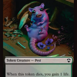 Saproling // Pest (0023) Double-Sided Token [Secrets of Strixhaven Commander Tokens]