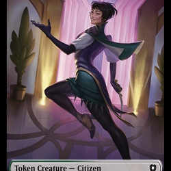 Soldier // Citizen Double-Sided Token [Bloomburrow Commander Tokens]