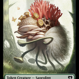 Saproling // Dragon (0021) Double-Sided Token [Commander Masters Tokens]