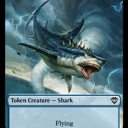 Ape // Shark Double-Sided Token [Outlaws of Thunder Junction Commander Tokens]
