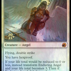 Enduring Angel // Angelic Enforcer [Innistrad: Midnight Hunt Prerelease Promos]