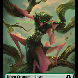 Beast (0015) (Ripple Foil) // Insect (0025) Double-Sided Token [Modern Horizons 3 Commander Tokens]