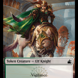 Elf Knight // Centaur Double-Sided Token [Ravnica Remastered Tokens]