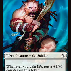 Ajani's Pridemate // Ajani Resolute Double-Sided Token [Reality Fracture Tokens]
