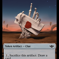 Treasure // Clue Double-Sided Token [Outlaws of Thunder Junction Tokens]