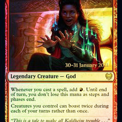 Birgi, God of Storytelling // Harnfel, Horn of Bounty [Kaldheim Prerelease Promos]