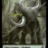 Elephant // Dinosaur (0010) Double-Sided Token [The Lost Caverns of Ixalan Commander Tokens]