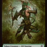 Zombie // Elf Warrior Double-Sided Token [Lorwyn Eclipsed Tokens]