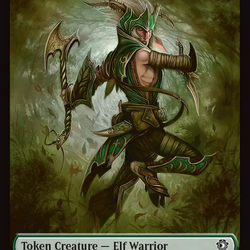 Zombie // Elf Warrior Double-Sided Token [Lorwyn Eclipsed Tokens]