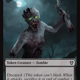 Timeless Dragon // Zombie (0007) Double-Sided Token [Aetherdrift Tokens]