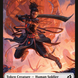 Shark // Human Soldier (003) Double-Sided Token [Ikoria: Lair of Behemoths Tokens]