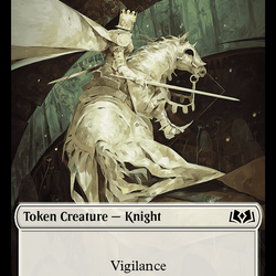 Knight // Food (0012) Double-Sided Token [Wilds of Eldraine Tokens]