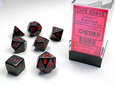 OPAQUE POLYHEDRAL DICE 7-Die Set