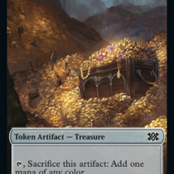 Drake // Treasure Double-Sided Token [Double Masters 2022 Tokens]