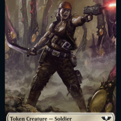 Soldier (003) // Sicarian Infiltrator Double-Sided Token (Surge Foil) [Warhammer 40,000 Tokens]