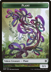 Cat // Plant Double-Sided Token [Zendikar Rising Tokens]
