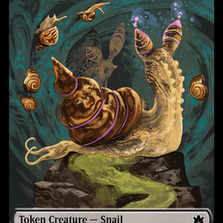 Snail // Thundertrap Trainer Double-Sided Token [Bloomburrow Tokens]