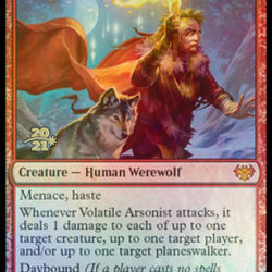 Volatile Arsonist // Dire-Strain Anarchist [Innistrad: Crimson Vow Prerelease Promos]