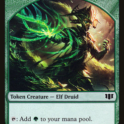 Elf Druid // Beast (020/036) Double-Sided Token [Commander 2014 Tokens]