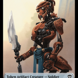 Drake // Soldier (0026) Double-Sided Token [Outlaws of Thunder Junction Commander Tokens]