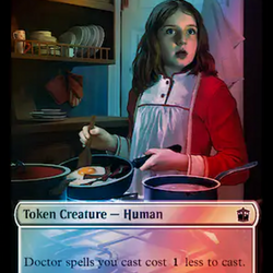Human (0037) // Dinosaur Double-Sided Token (Surge Foil) [Doctor Who Tokens]