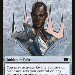 Teferi, Temporal Archmage Emblem // Zombie (011/036) Double-Sided Token [Commander 2014 Tokens]