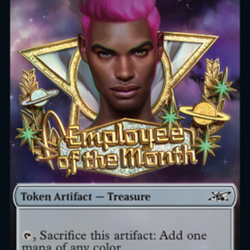 Clown Robot (002) // Treasure (012) Double-Sided Token [Unfinity Tokens]