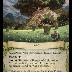 Ojer Kaslem, Deepest Growth // Temple of Cultivation [The Lost Caverns of Ixalan Prerelease Cards]