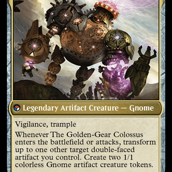 Tetzin, Gnome Champion // The Golden-Gear Colossus [The Lost Caverns of Ixalan Commander]